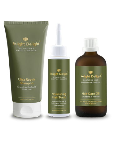 Relight Delight - Glorious Hair - Haarpflege - Set - Keratin Power - frei von Parfüm 400ml