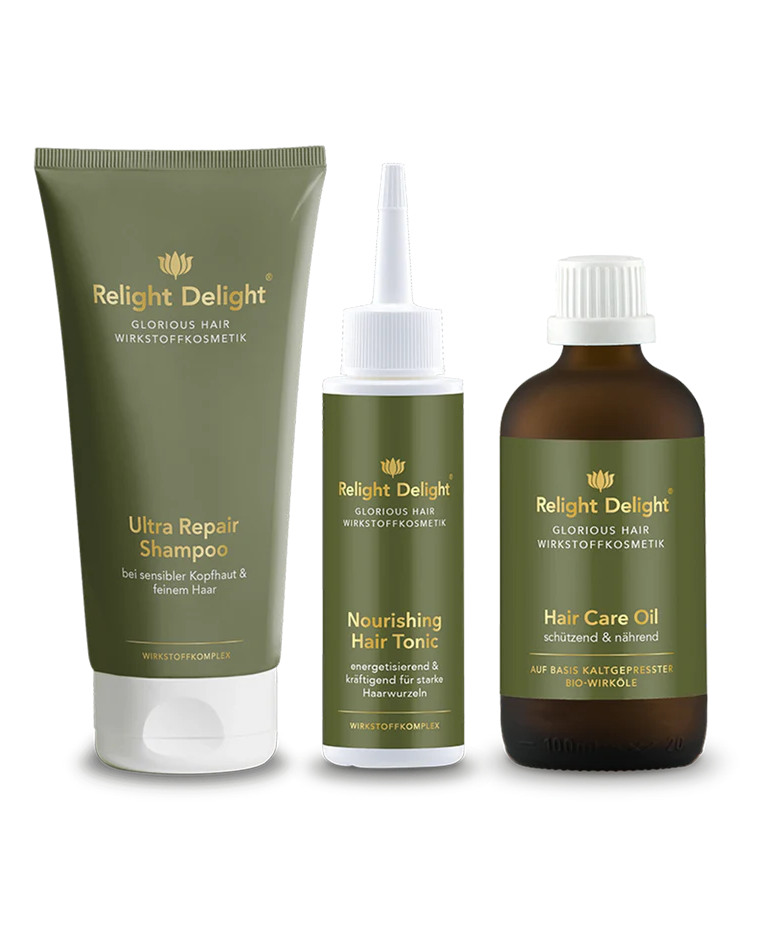 Relight Delight - Glorious Hair - Haarpflege - Set - Keratin Power - frei von Parfüm 400ml