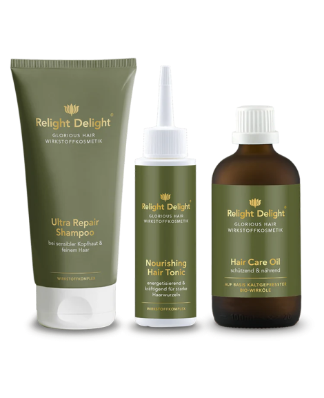Relight Delight - Glorious Hair - Haarpflege - Set - Keratin Power - frei von Parfüm 400ml