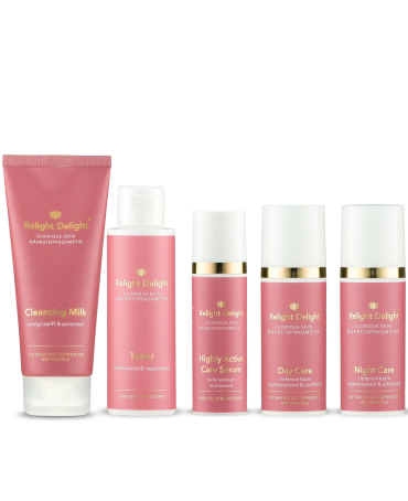 Relight Delight - Glorious Skin - Gesichtspflege - Set - frei von Parfüm 330ml